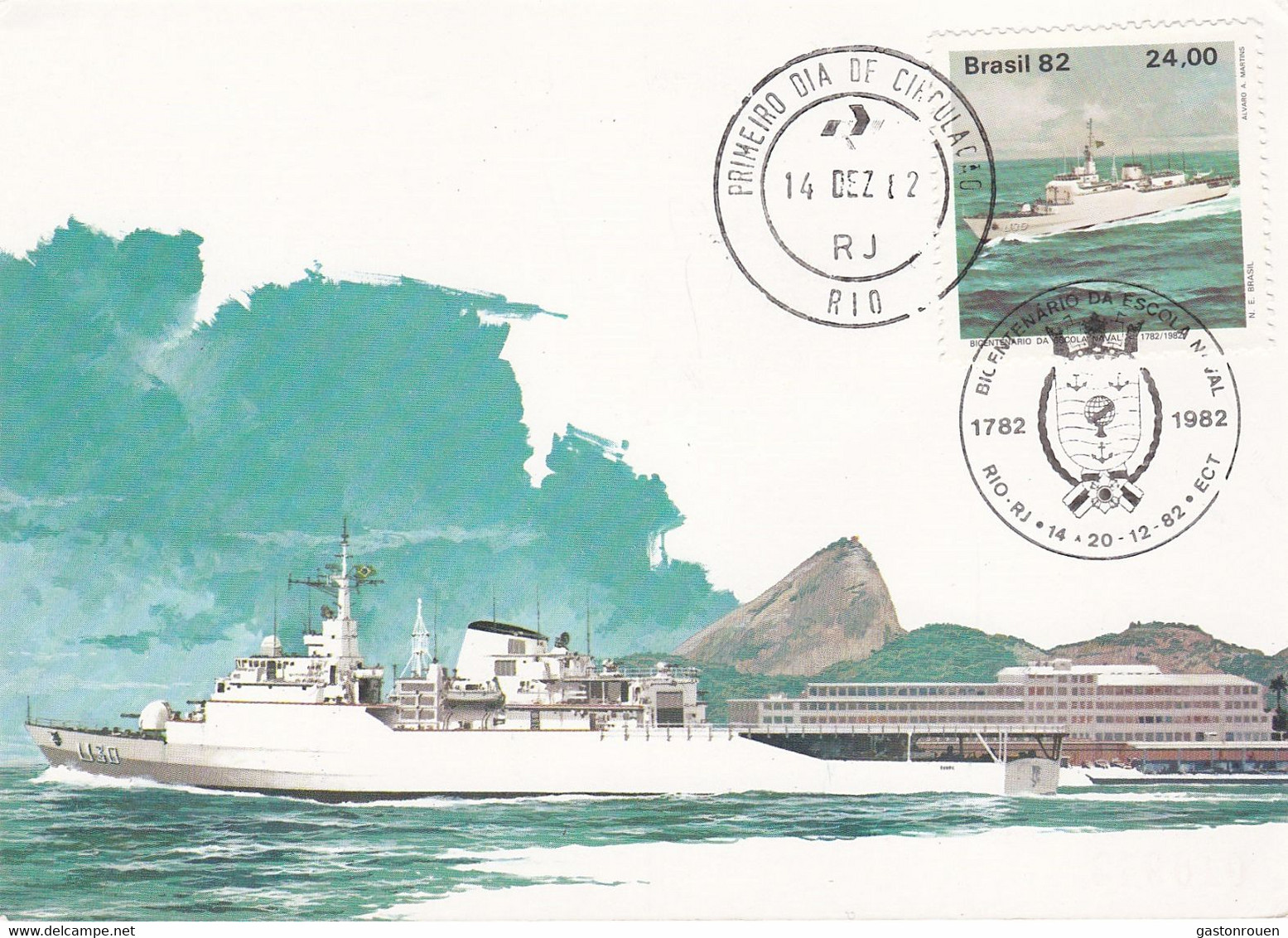 Carte Maximum Bateau Ship Brésil 1982 Navio Escola Brasil - Maximumkaarten