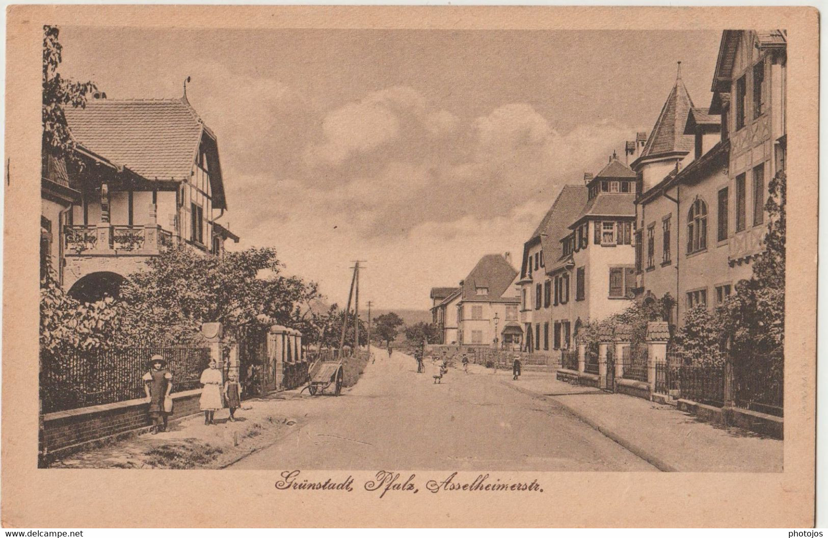 Postkarte Grunstadt (Allemagne)  Asselheimerstrasse   Ed Hepp Manheim - Gruenstadt