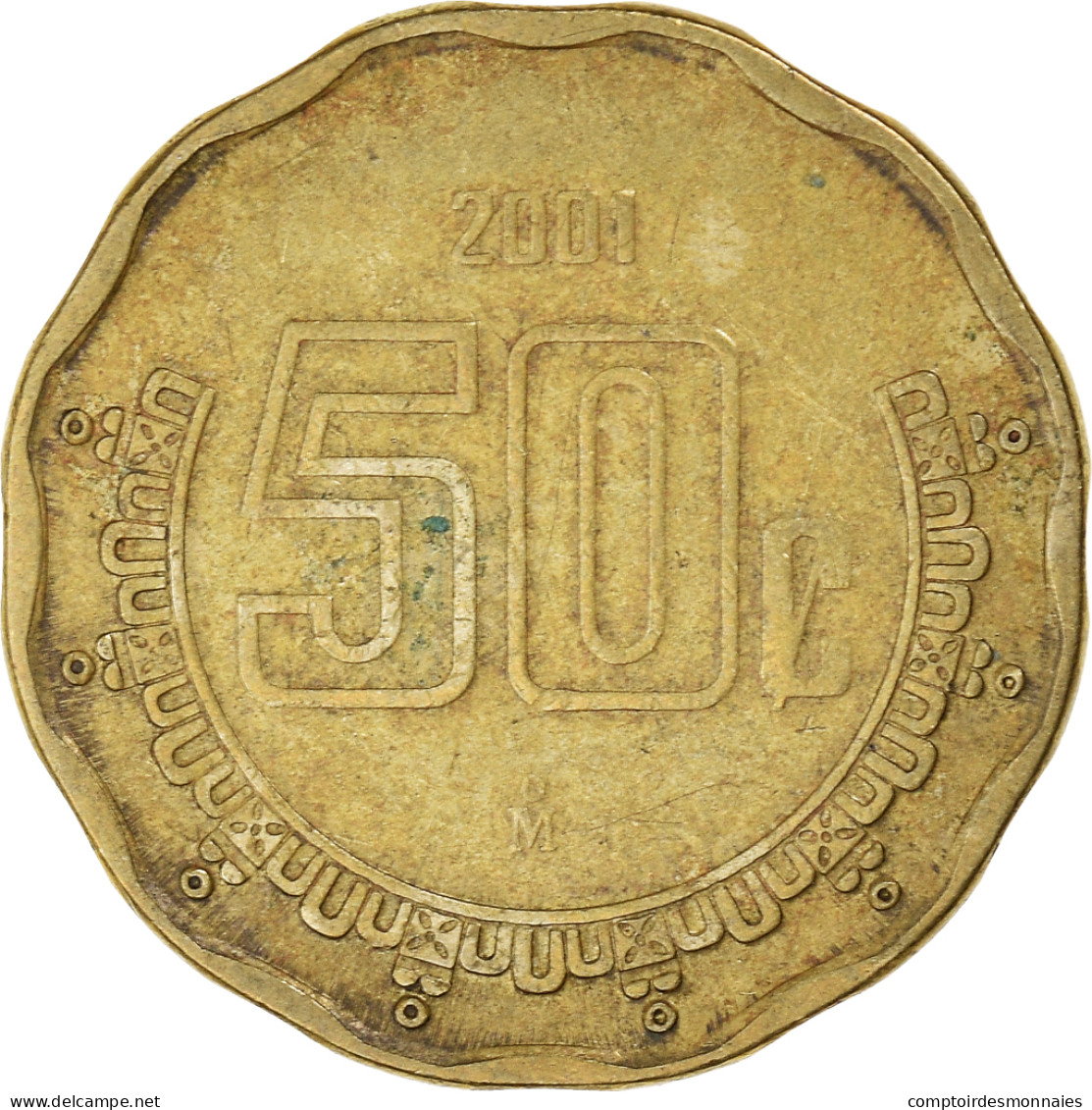 Monnaie, Mexique, 50 Centavos, 2001 - Mexique