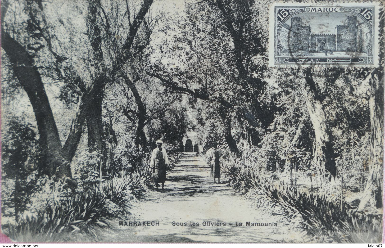 C. P. A. : Maroc : MARRAKECH : Sous Les Oliviers, La Mamounia, Timbre En 1924 - Marrakech