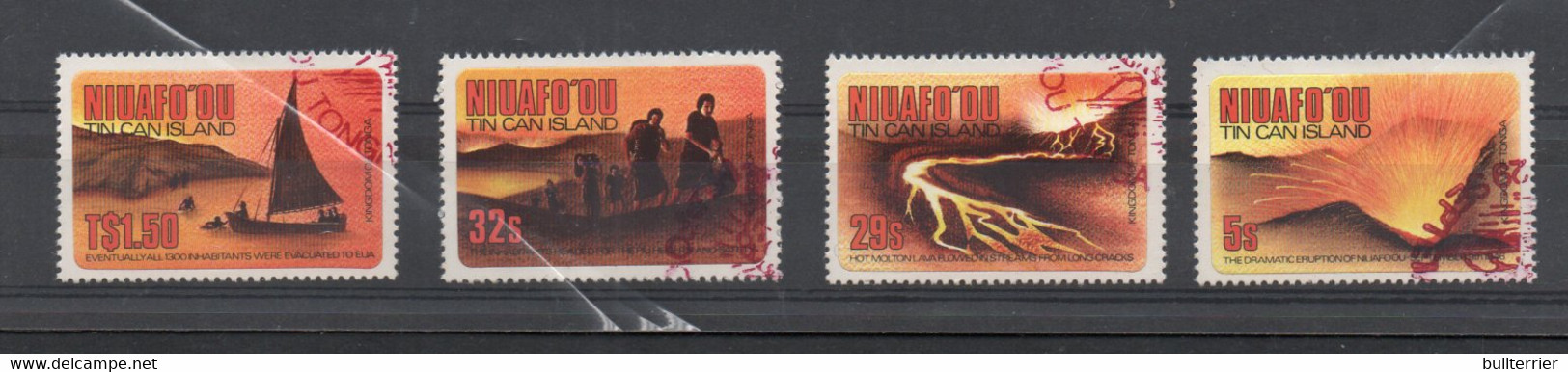 VOLCANOES   -  NIUAFOOU - 1983- RESETTLEMENT SET OF 4 FINE USED - Volcans