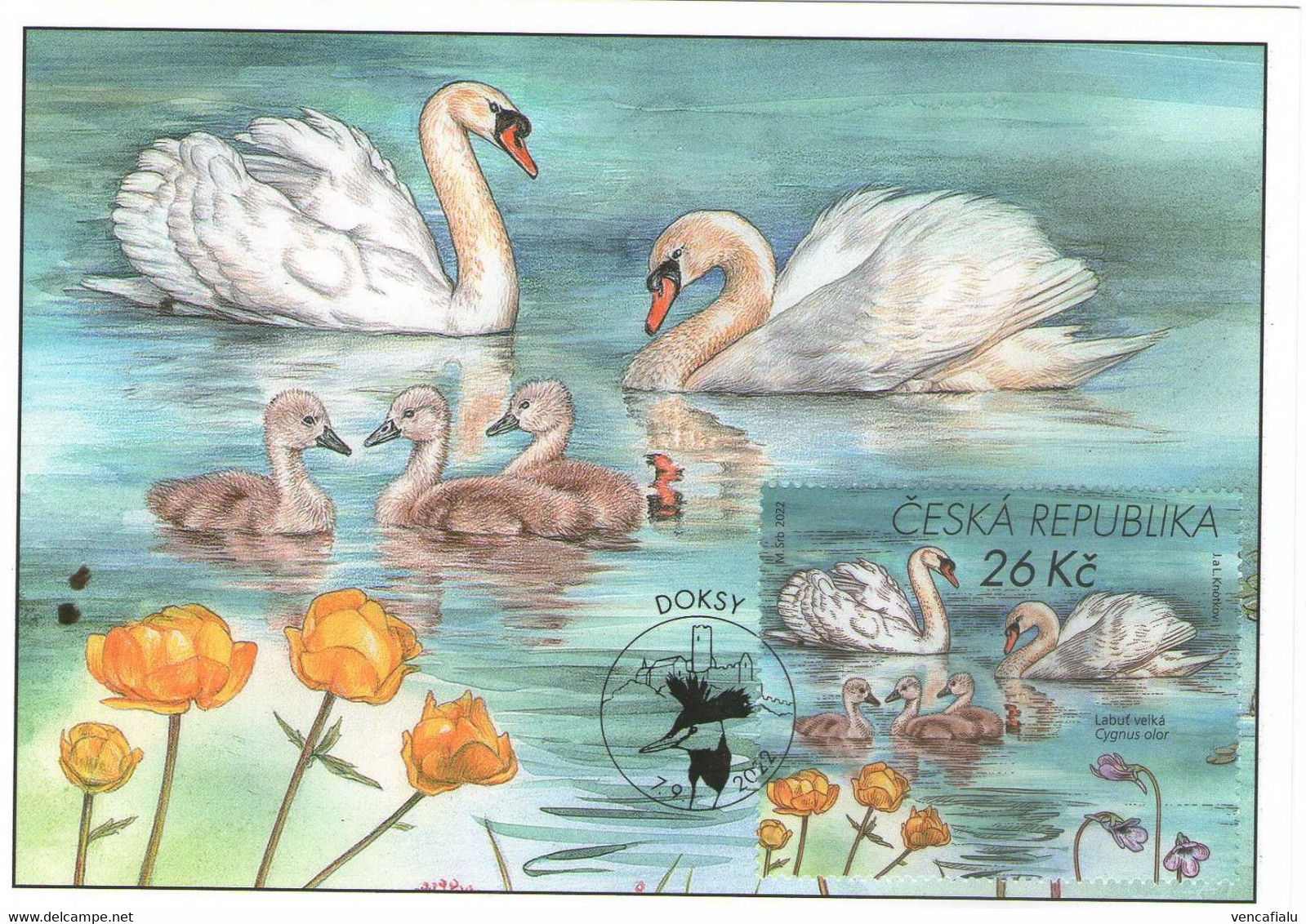 Czech Republic  2022 - Bug,  Macha Region,  FDC (1 From Set 4) - Cygnes