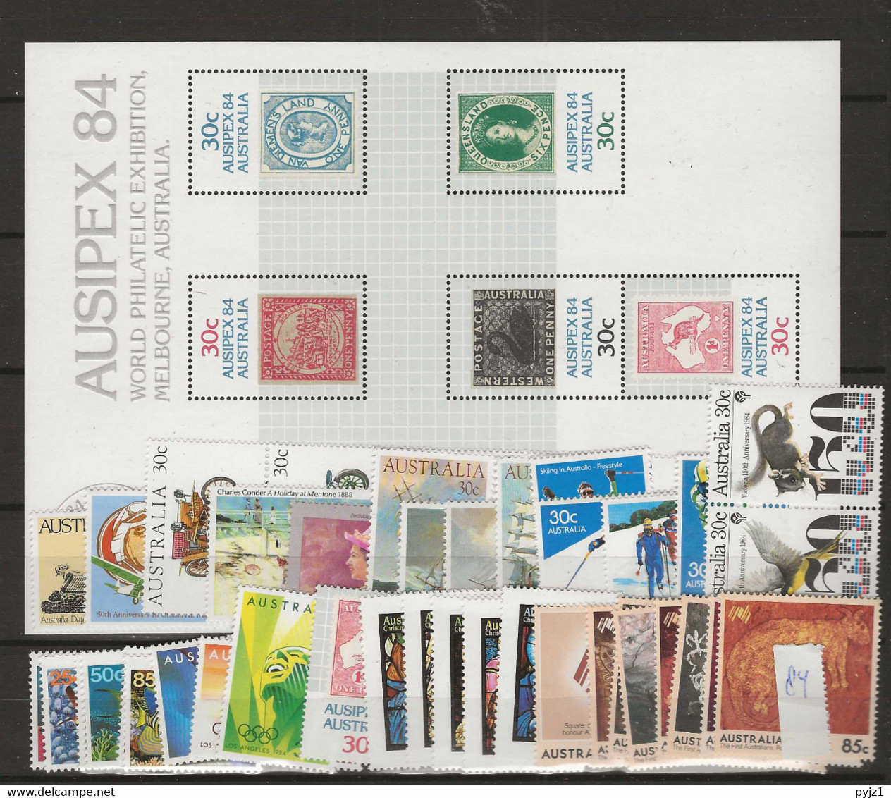 1984 MNH Australia Year Collection According To Michel, Postfris** - Años Completos