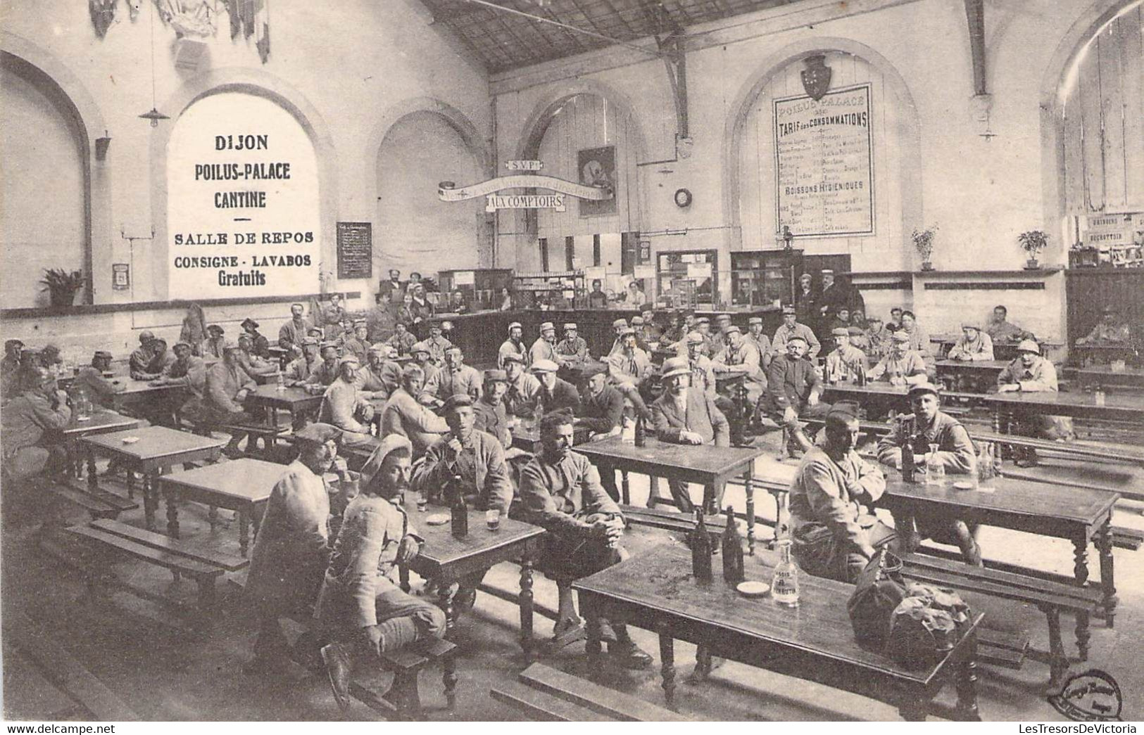 CPA France - Dijon - Poilus Palace Cantine - Salle De Repos - Consigne Lavabos - Militaire - Uniforme - Dijon