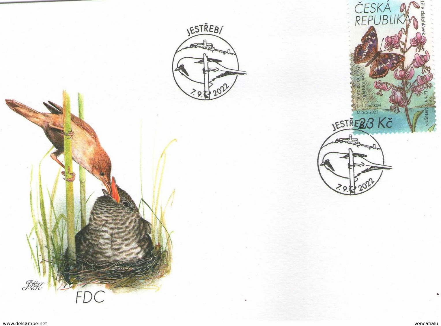 Czech Republic  2022 -cuckoo  Macha Region,  FDC (1 From Set 4) - Cuckoos & Turacos