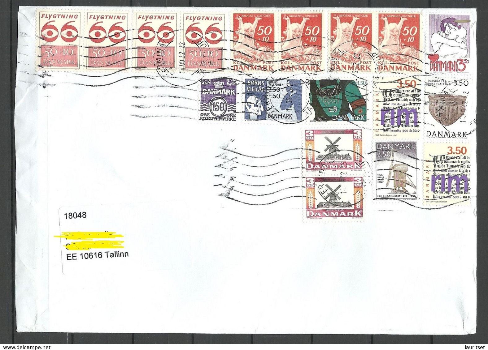 DENMARK Dänemark 2022 Cover To Estonia With Many Stamps - Briefe U. Dokumente