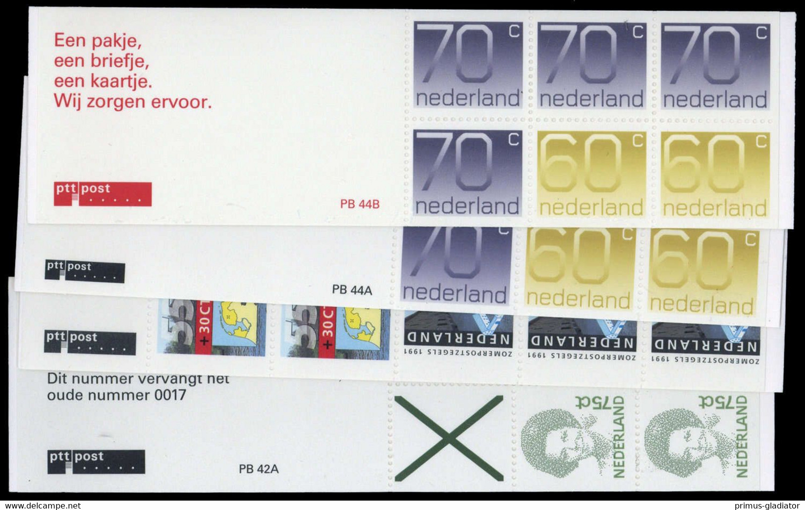 1991, Niederlande, MH 42-43, 45, ** - Altri & Non Classificati