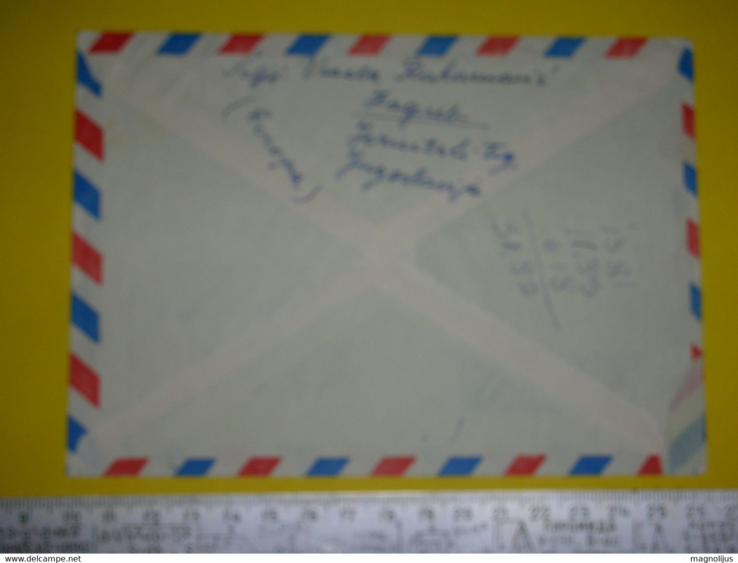 R,Yugoslavia SFRJ Air Mail Official Postal Cover,par Avion Letter,additional Industry Stamp,Airmail Zagreb-Las Vegas - Luftpost