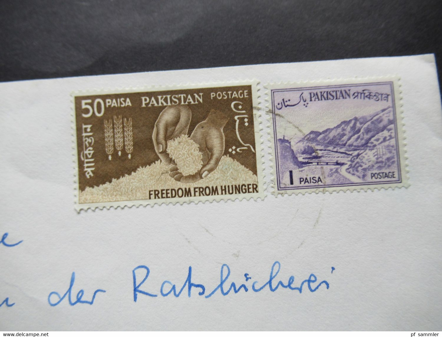 Pakistan 1968 Par Avion / Luftpost West Pakistan - Lüneburg Mischfrankatur Freedom From Hunger - Pakistán