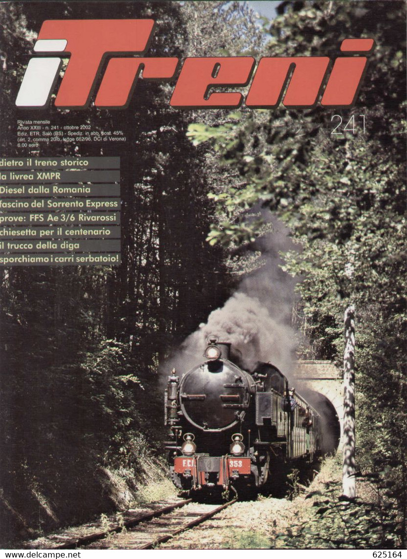 Magazine I TRENI Ottobre 2002 N.241 - La Livrea XMPR - En Italien - Sin Clasificación