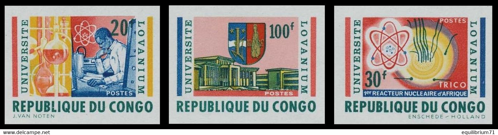 526A/528A/531A**(BL13) - 10e Anniversaire De L'Université Lovanium / 10e Verjaardag Van Universiteit Lovanium - CONGO - Atome