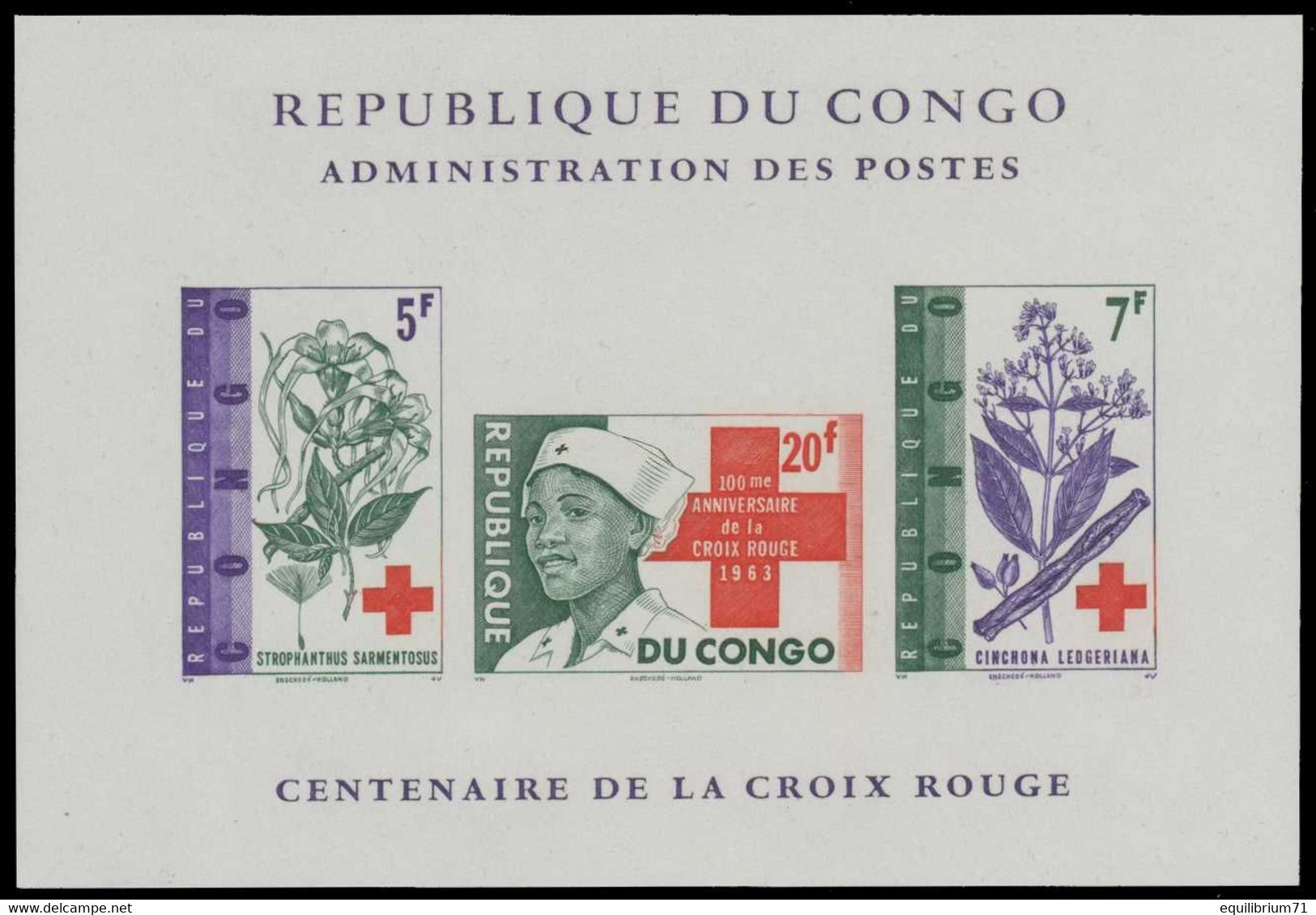 LX499** - Centenaire De La Croix Rouge / 100e Verjaring Van Het Rode Krus / Hundertjahrfeier Des Roten Kreuzes - CONGO - Ungebraucht