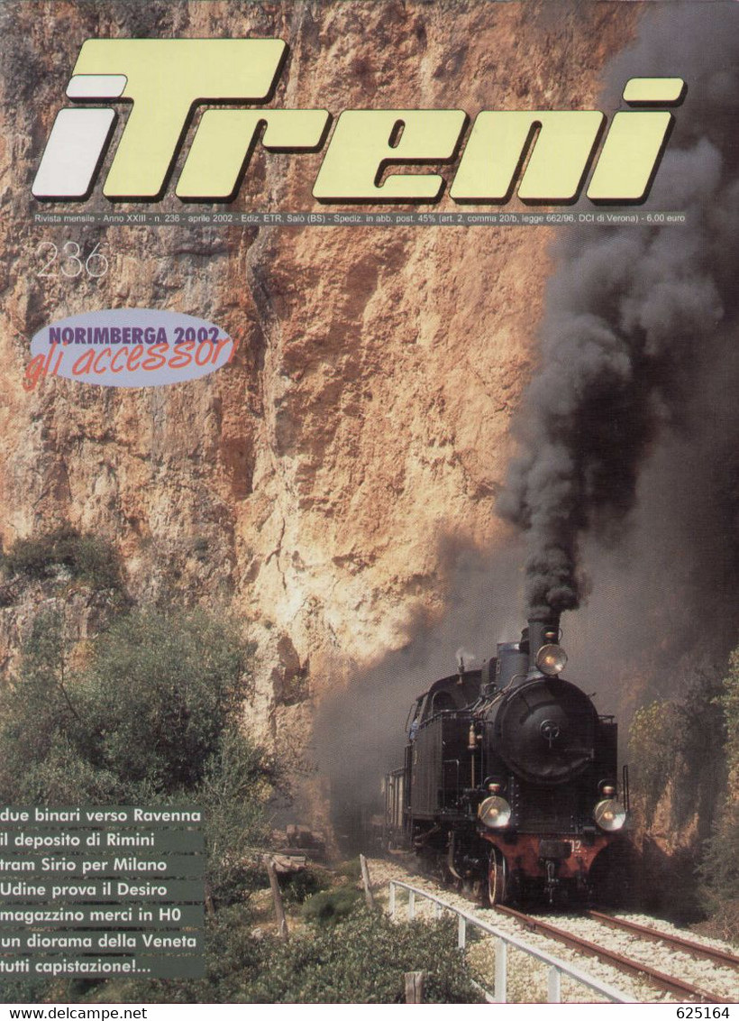 Magazine I TRENI Aprile 2002 N.236 - Il Deposito Di Rimini - En Italien - Unclassified