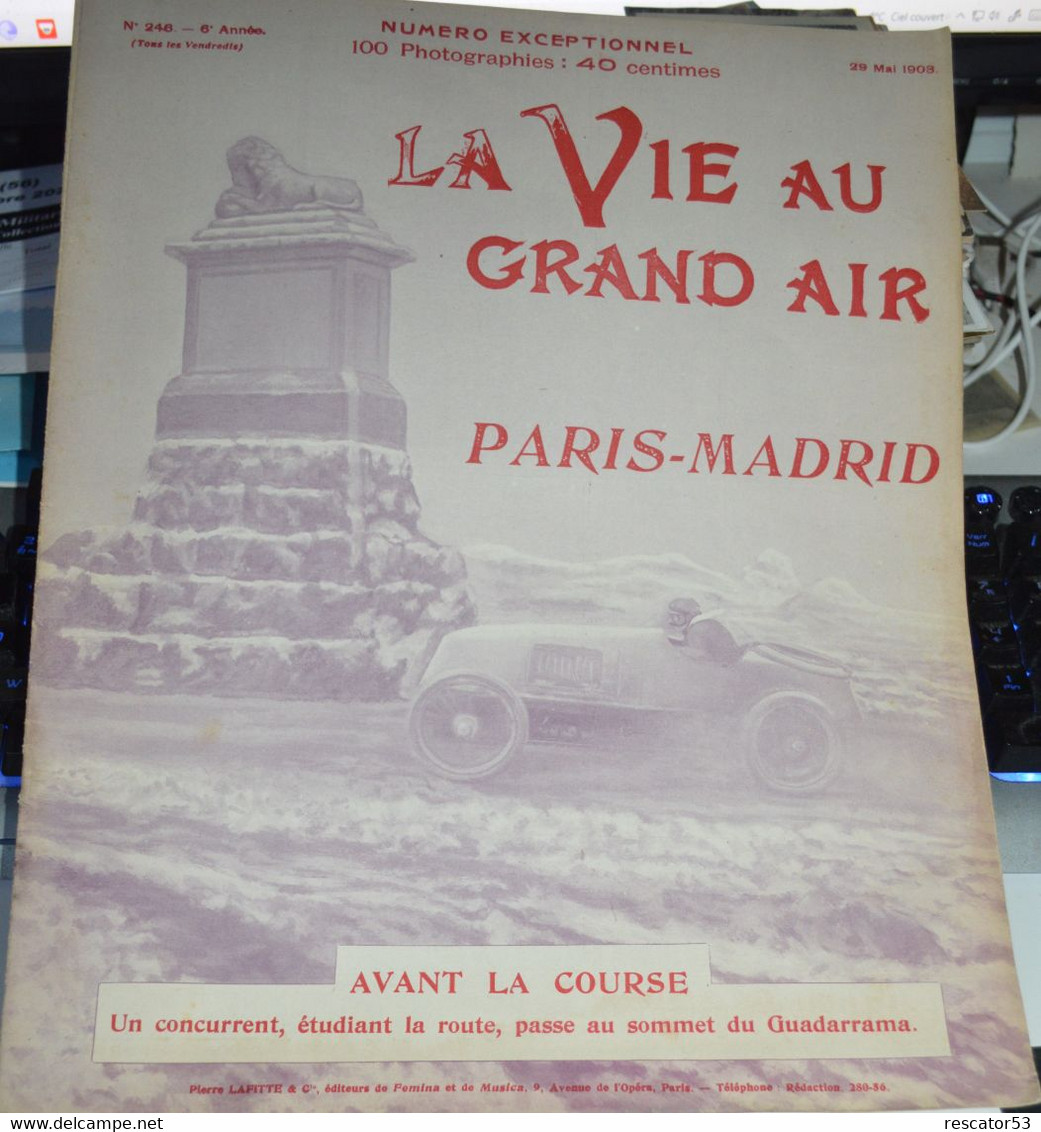 Revue La Vie Au Grand Air 29 Mai  1903 - Andere & Zonder Classificatie