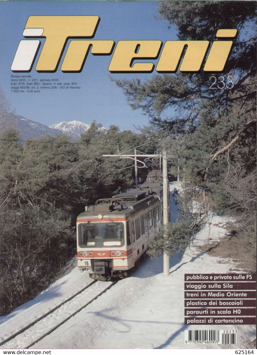 Magazine I TRENI Gennaio 2002 N.233 - Viaggio Sulla Sila - En Italien - Non Classés