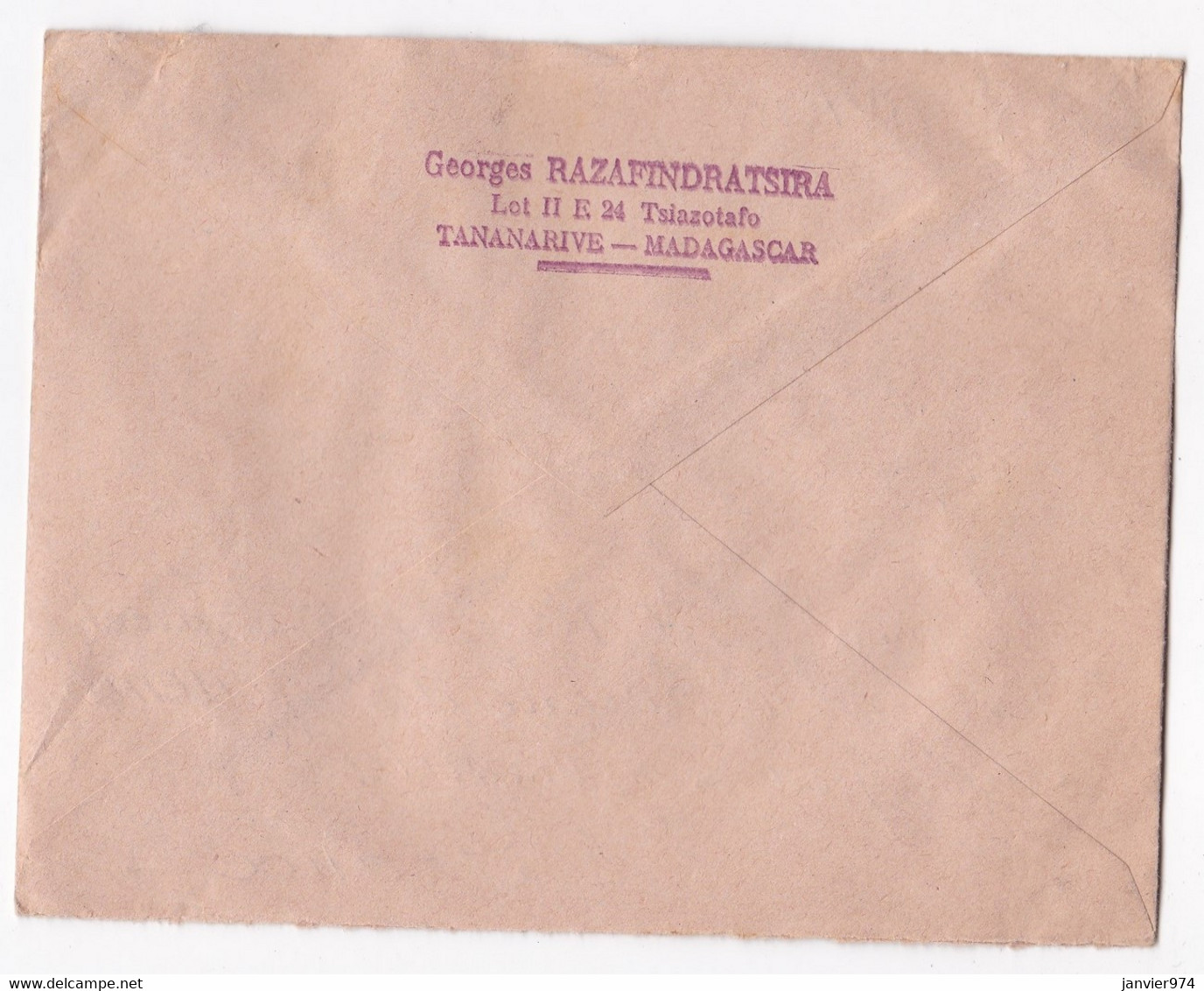 Lettre 1959 Madagascar Tananarive Pour Mérignac Gironde, 4 Timbres - Briefe U. Dokumente