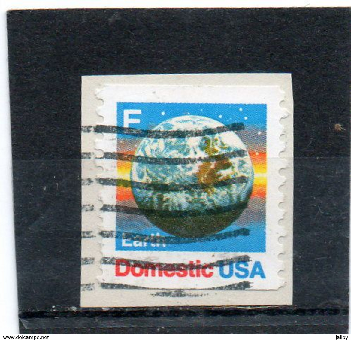 ETATS-UNIS     E  Domestic  (25 C)     1988    Y&T:1808a      Sur Fragment Oblitéré - Rollen