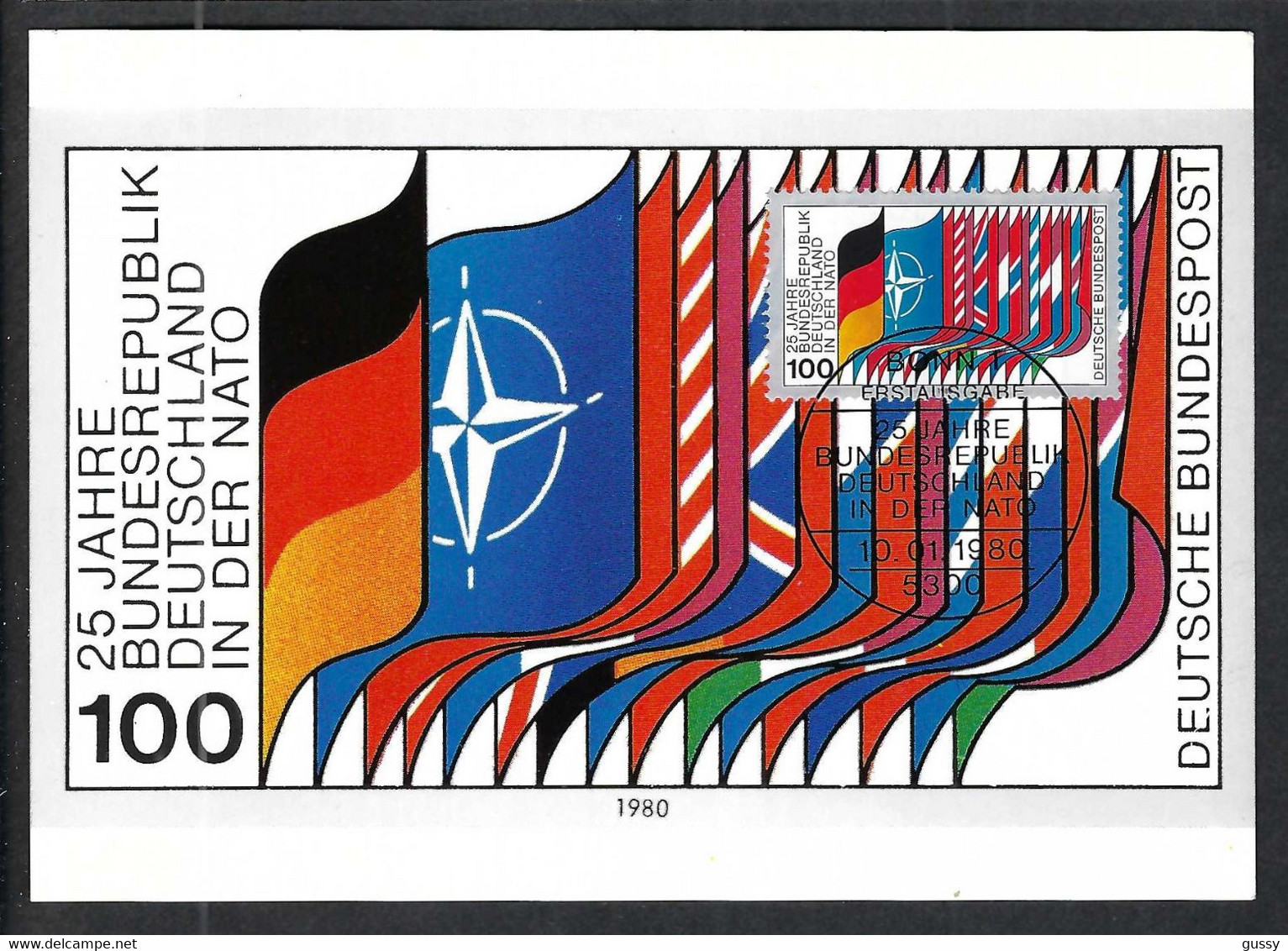 ALLEMAGNE RFA 1980: FDC "25ème Anniv. De L'Entrée Dans L'OTAN" - 1981-1990