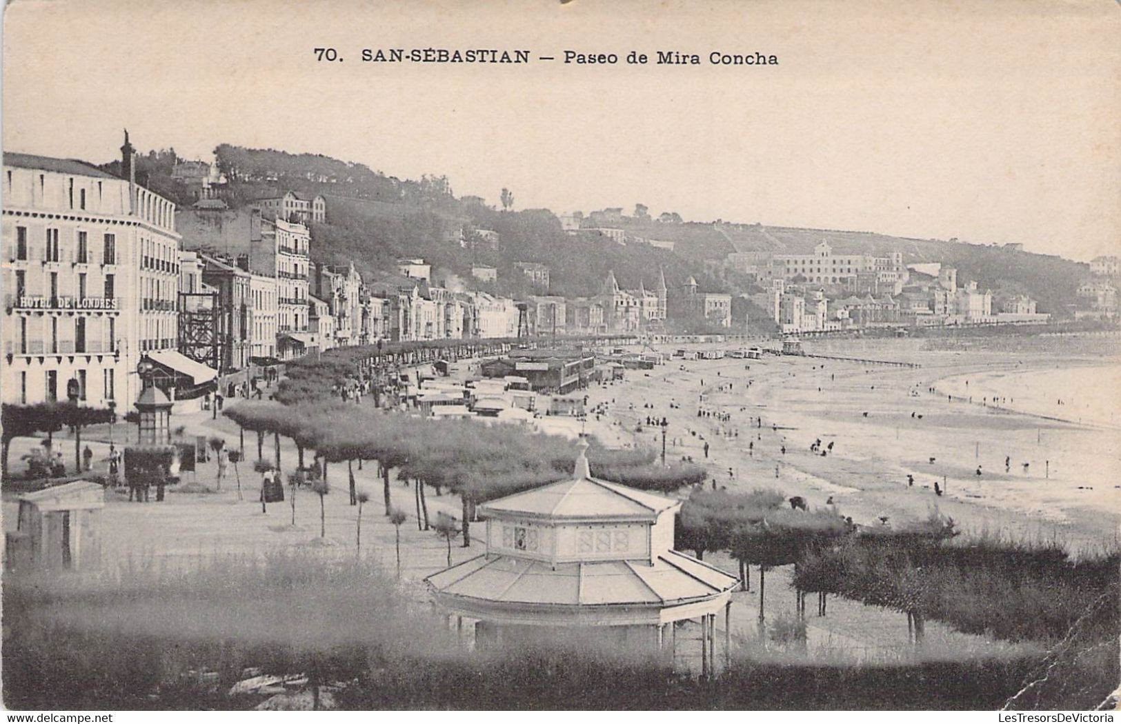 CPA - ESPAGNE - SAN SEBASTIAN - Paseo De Mira Concha - Dos Non Divisé - Sonstige & Ohne Zuordnung