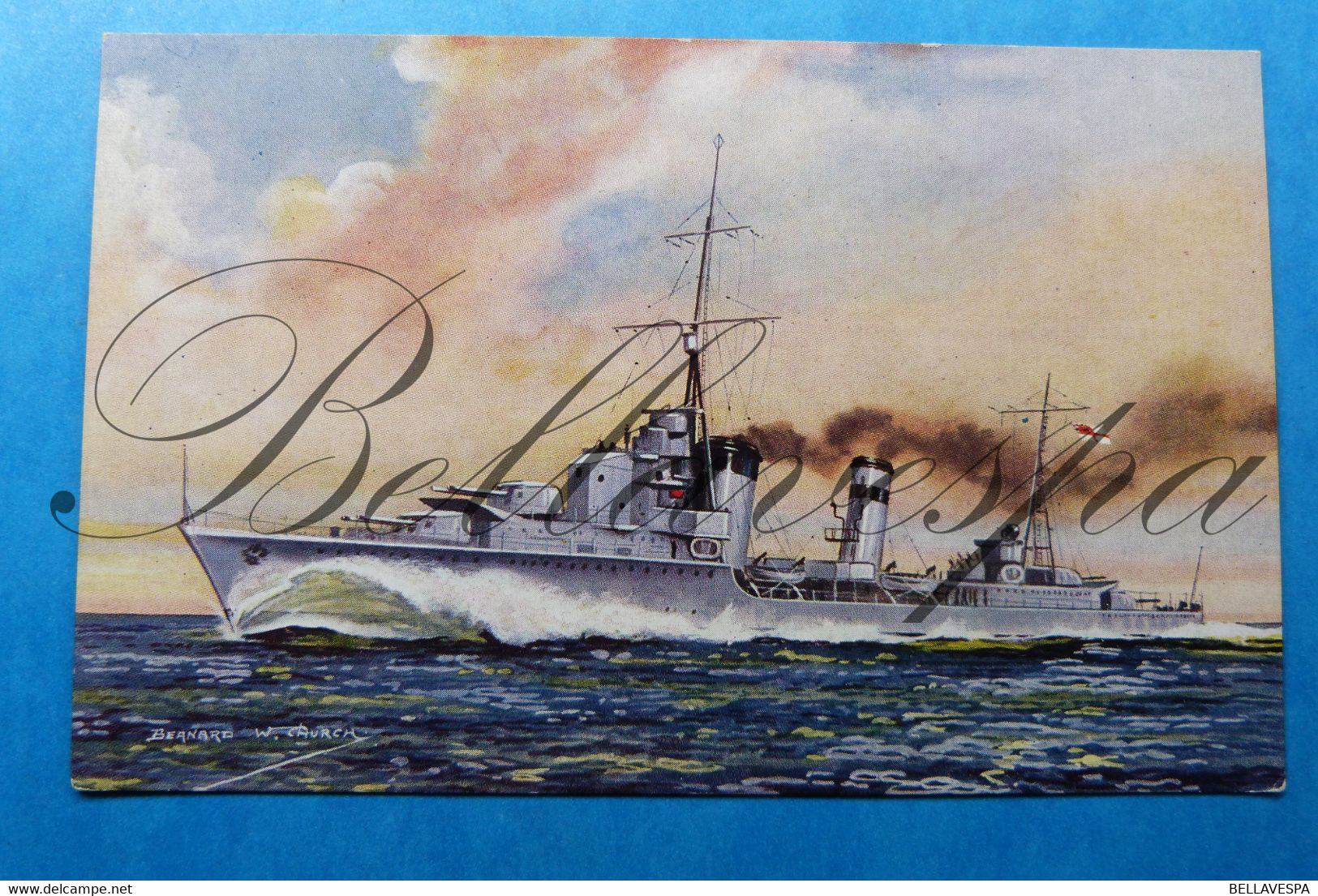 Destroyer H.S. SOMALI   Illustrator Bernard W. Church N° 4759 - Krieg