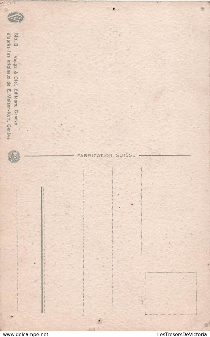 CPA Illustrateur - Maison Kurt - Petite Fille En Train De Tricoter - Tricoteuse - Vouga Et Cie - Geneve - Autres & Non Classés