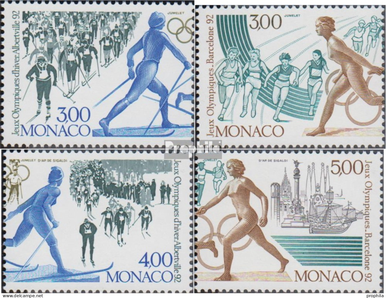 Monaco 2011-2014 (kompl.Ausg.) Postfrisch 1991 Olympische Winterspiele92 Albertvi - Neufs