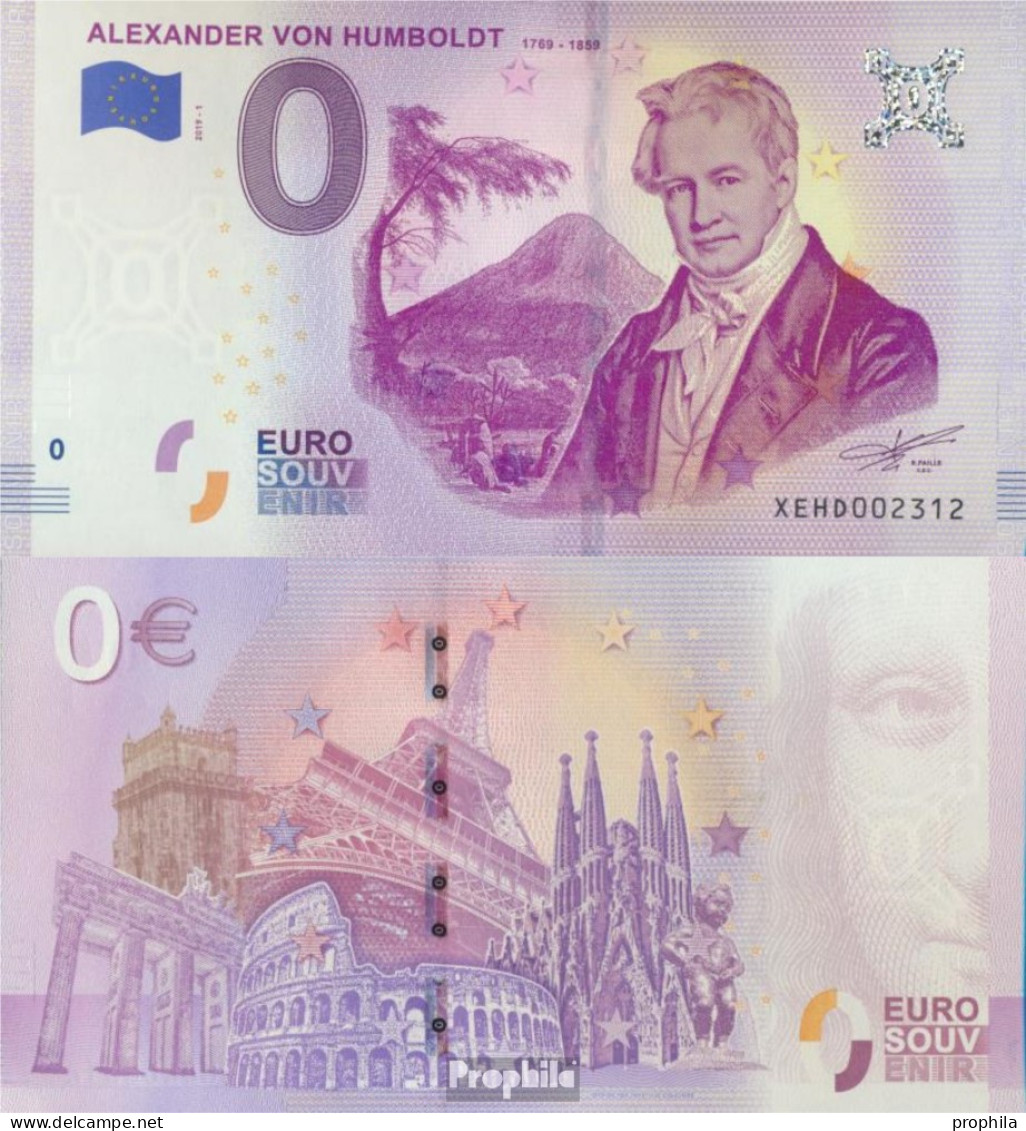 BRD (BR.Deutschland) Souvenirschein Alexander Von Humboldt Bankfrisch 2019 0 Euro Alexander Von Humboldt - Sonstige & Ohne Zuordnung