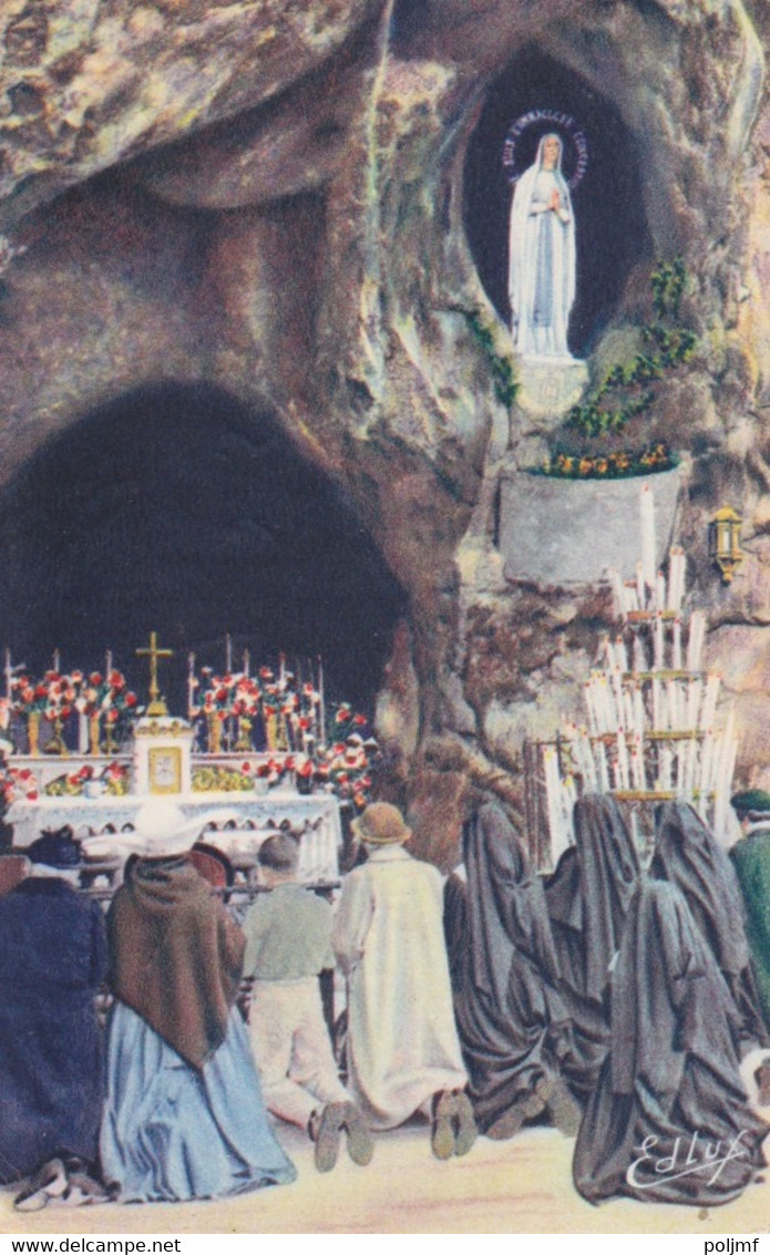 F CP (La Grotte Miraculeuse) Obl. Sécap Lourdes Le 7/9/57 Sur 12f Moissonneuse Lilas N° 1116 Pour St Pierre De Bailleul - 1957-1959 Mäherin