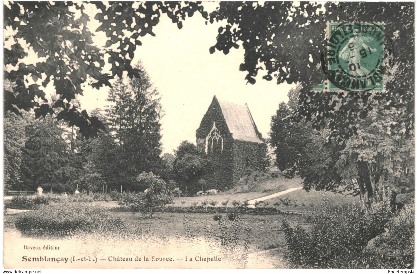 CPA-Carte Postale France  Semblançay  Château De La Source 1916 VM55975 - Semblançay