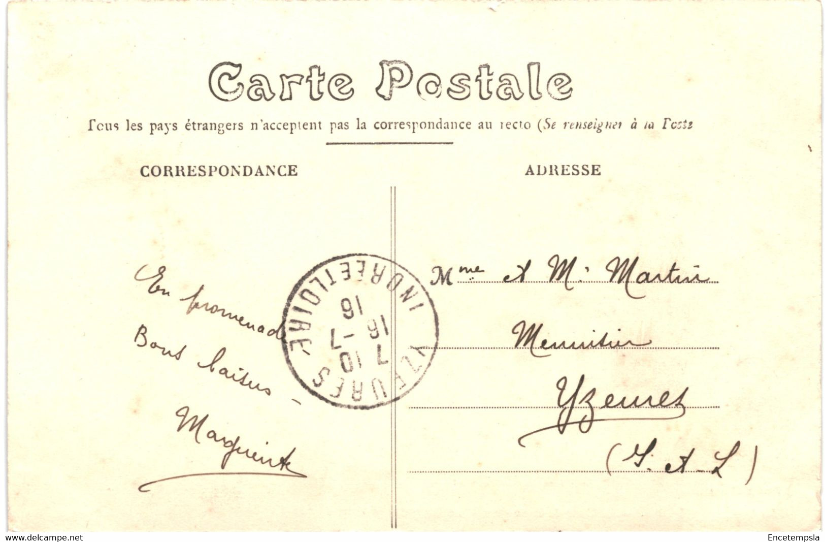 CPA-Carte Postale France  Semblançay  Château De La Source 1916 VM55975 - Semblançay
