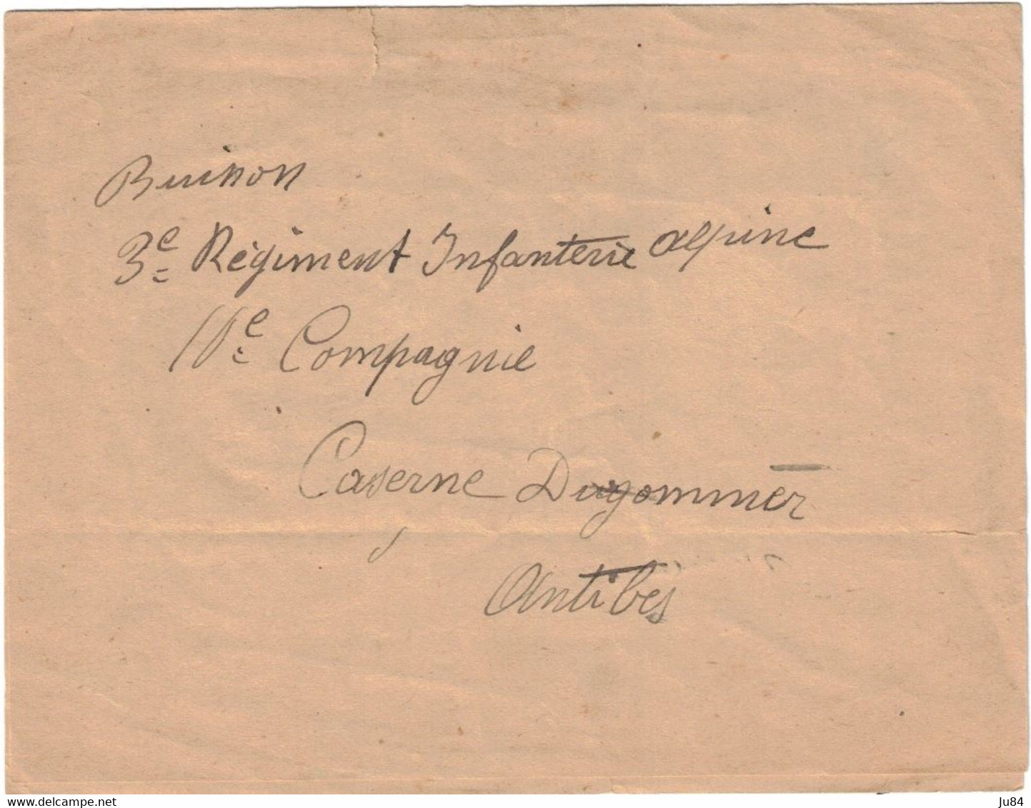 Alpes Maritimes - Antibes - Le Foyer Du Soldat - Union Franco-Américaine - Lettre Soldat - Infanterie Alpine - 1923 - Andere & Zonder Classificatie