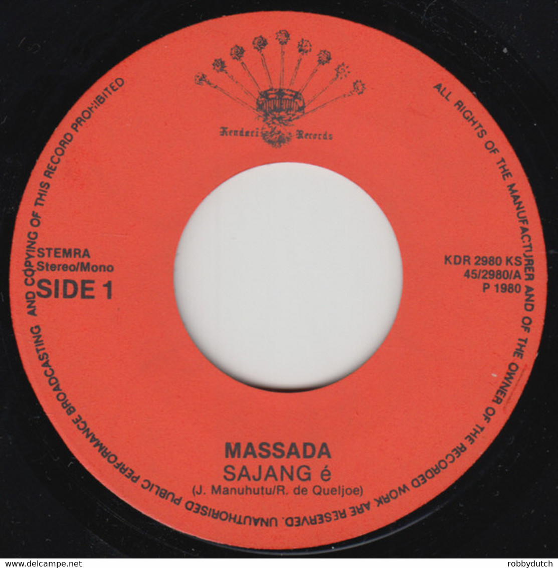 * 7" *  MASSADA - SAJANG É  (Holland 1980) - Soul - R&B