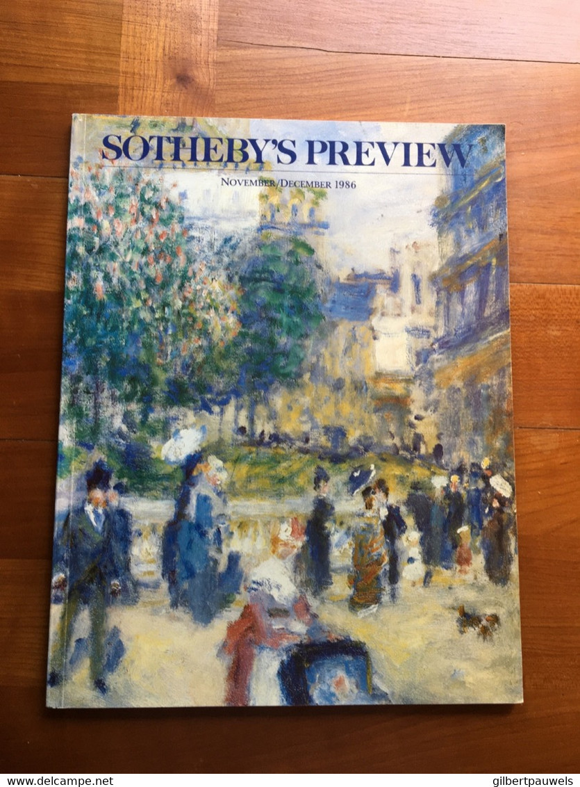 SOTHEBY'S PREVIEUW NOVEMBER/DECEMBER 1986 - Beaux-Arts