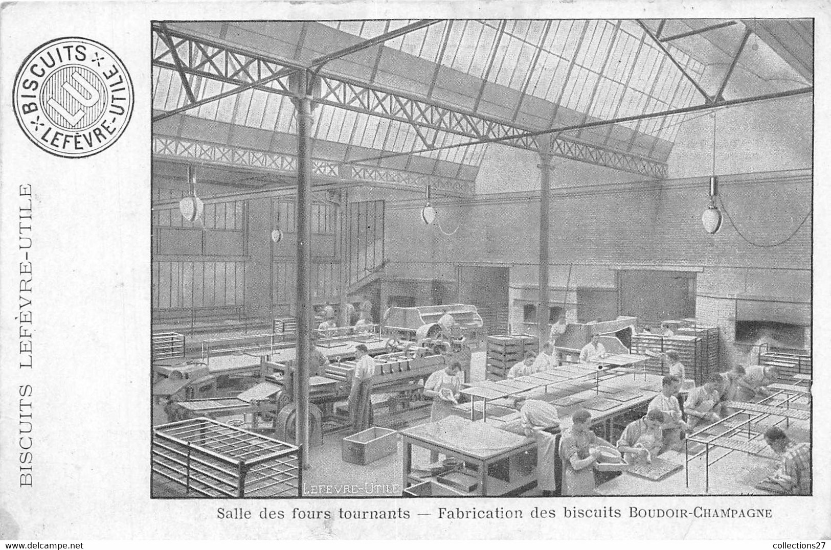 44-NANTES- BISCUITERIE LEFEVRE UTILE - SALLE DES  FOURS TOURNANDS - FABRICATION DES BISCUITS BOUDOIR CHAMPAGNE - Nantes