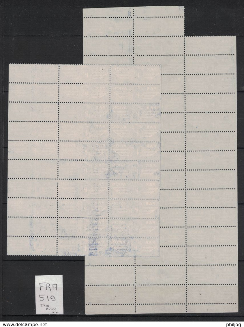 France - 2 Feuilles D'étiquettes PAR AVION - Neuves SANS Charnière - Deux Types Différents D'impression - - Luftfahrt