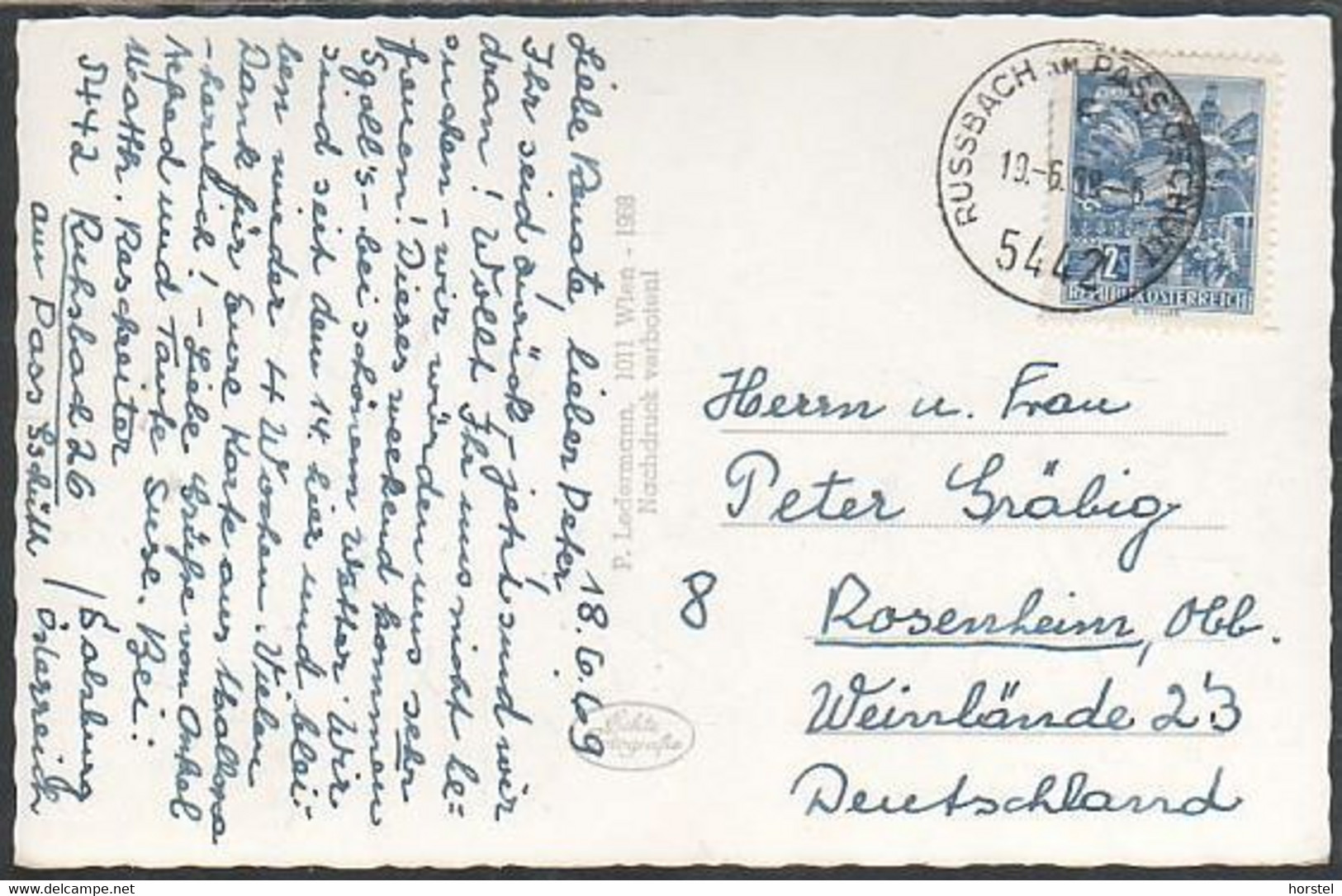 Austria - 5442 Rußbachsaag - Salzburg - Ortsansicht Gegen Tennengebirge - Nice Stamp 60er Jahre - Abtenau