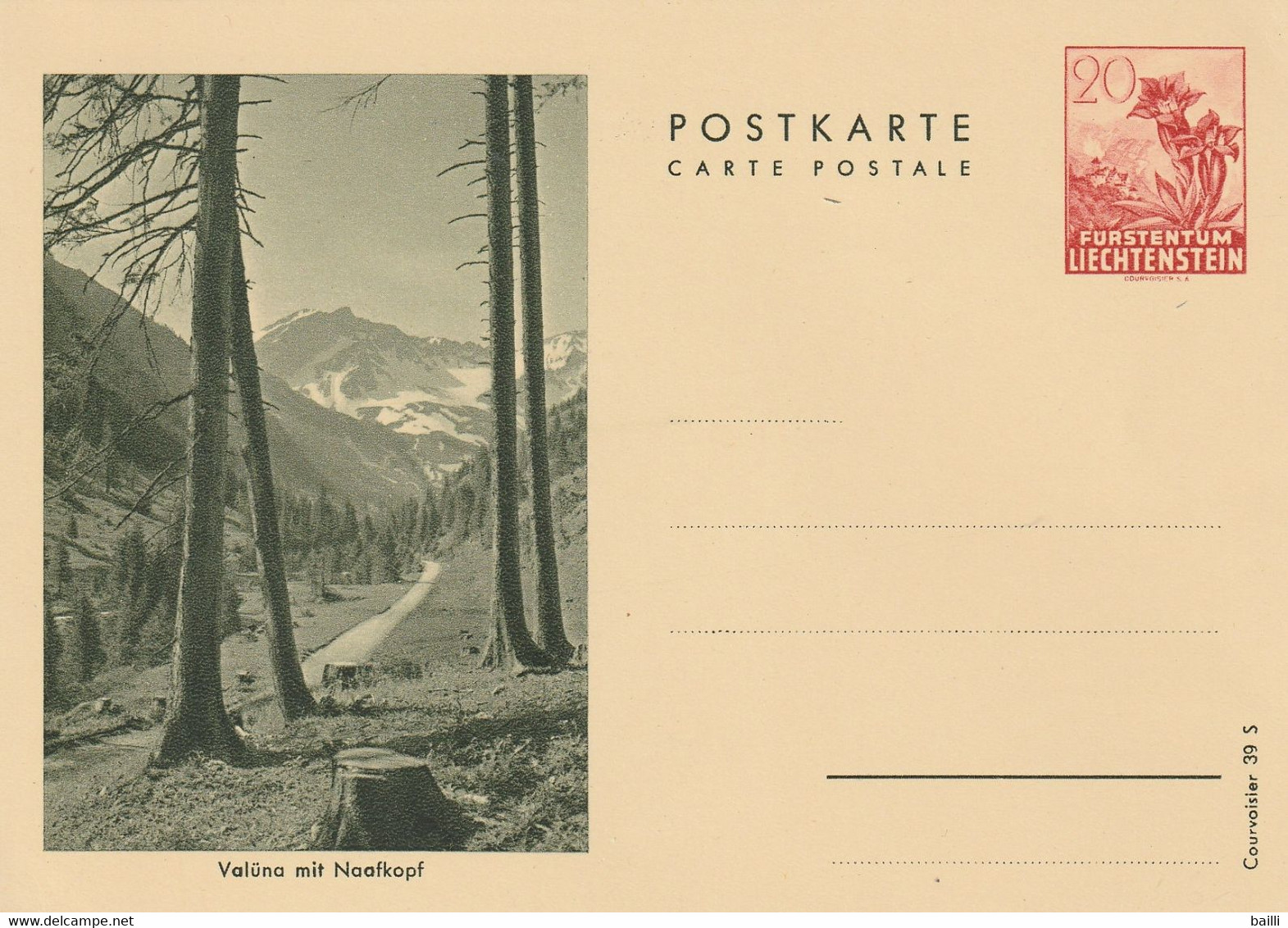 Liechtenstein Entier Postal Illustré - Entiers Postaux