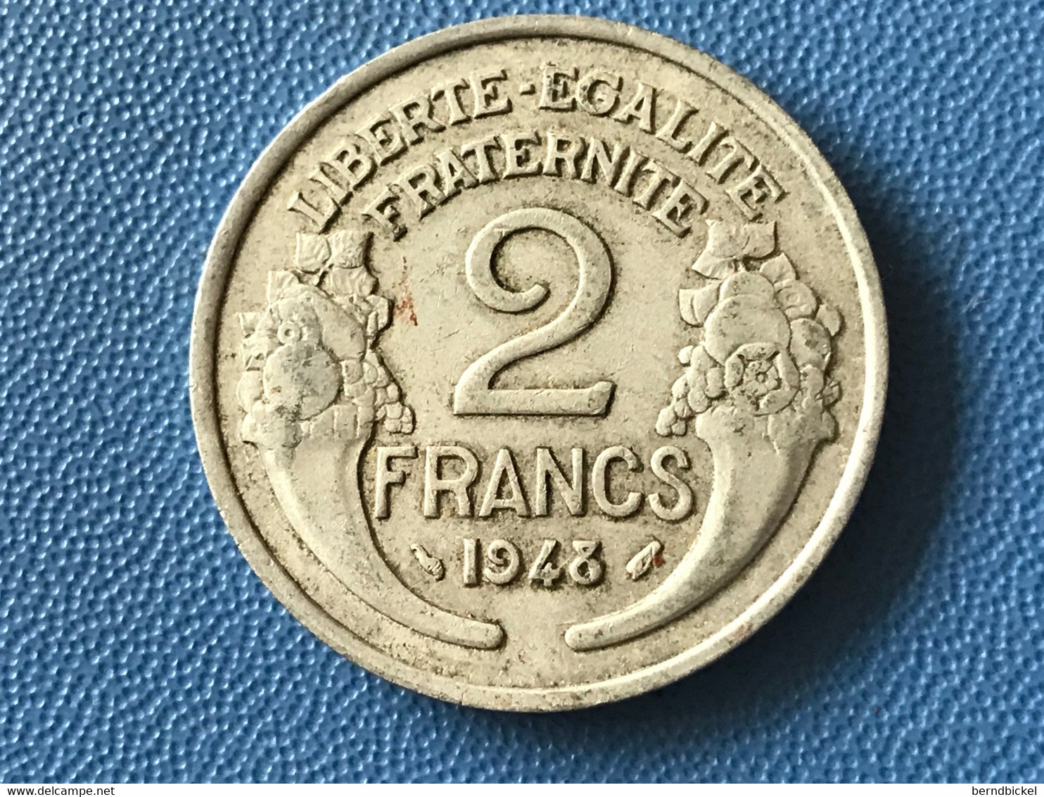 Münze Münzen Umlaufmünze Frankreich 2 Francs 1948 Ohne Münzzeichen - 2 Francs