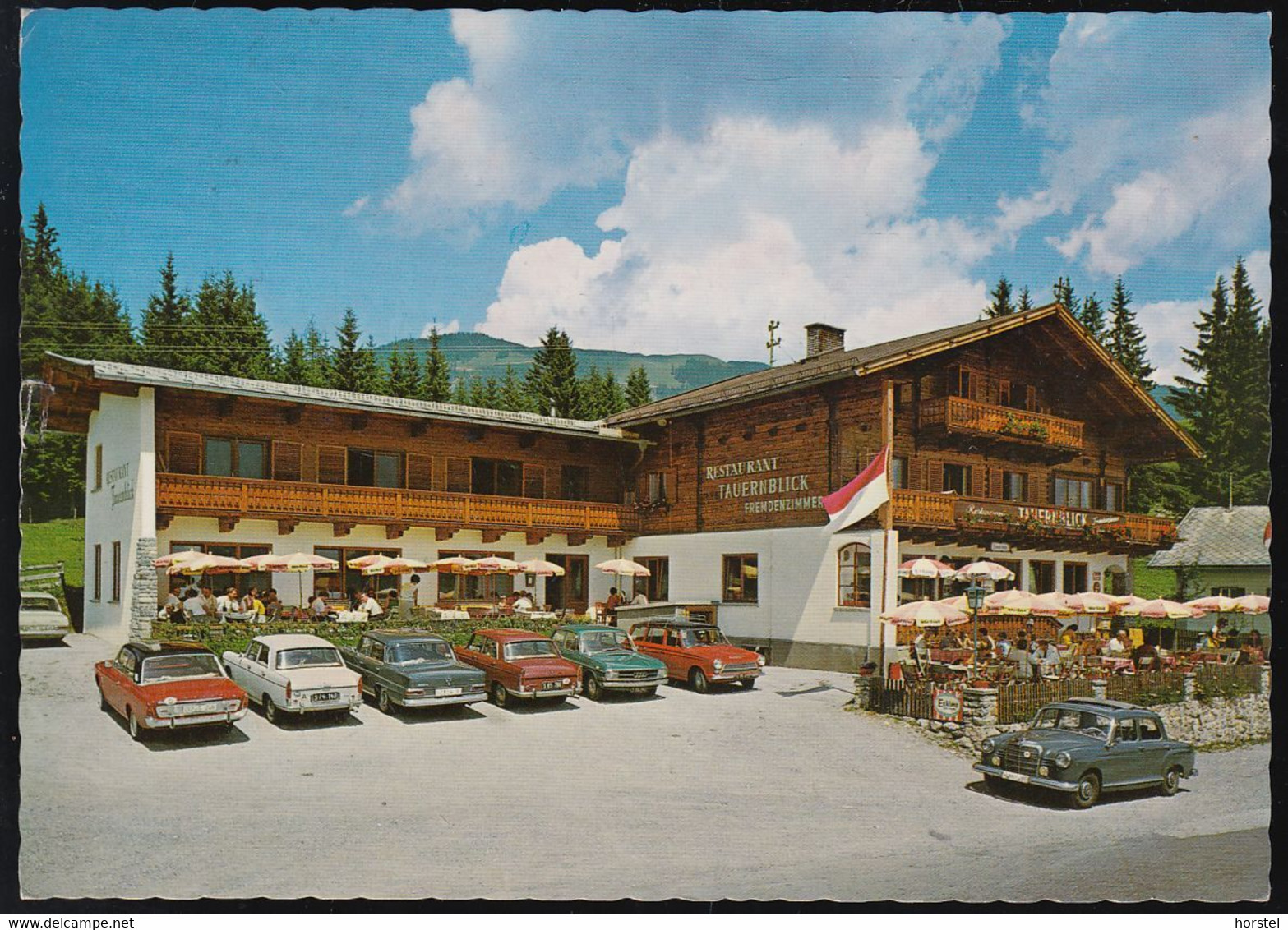 Austria - 5730 Mittersill - Restaurant Tauernblick - Cars - Mercedes Ponton - Mercedes Heckflosse - Peugeot - Ford - Mittersill