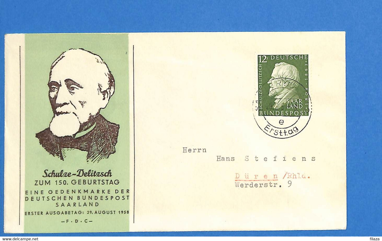 Saar 1958 Lettre FDC De Saarbrücken (G8948) - FDC