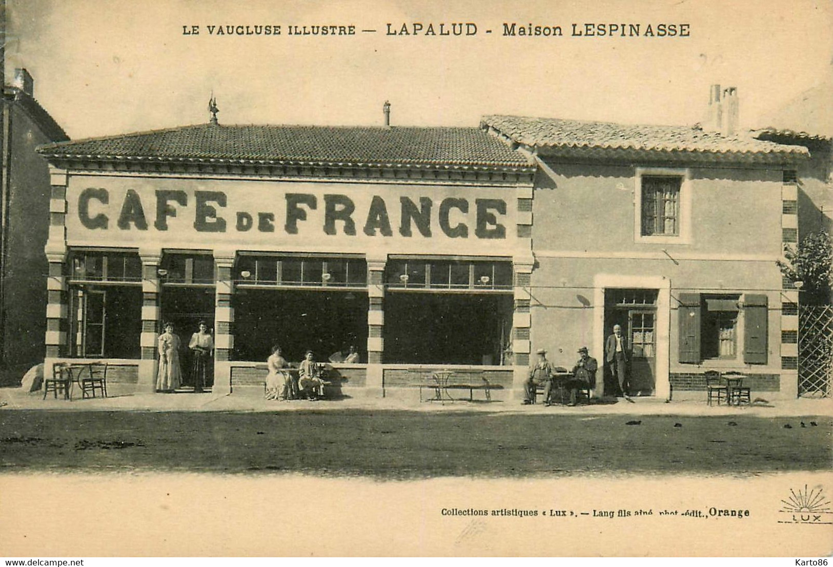 Lapalud * Maiosn LESPINASSE Café De France * Devanture Commerce * Villageois - Lapalud