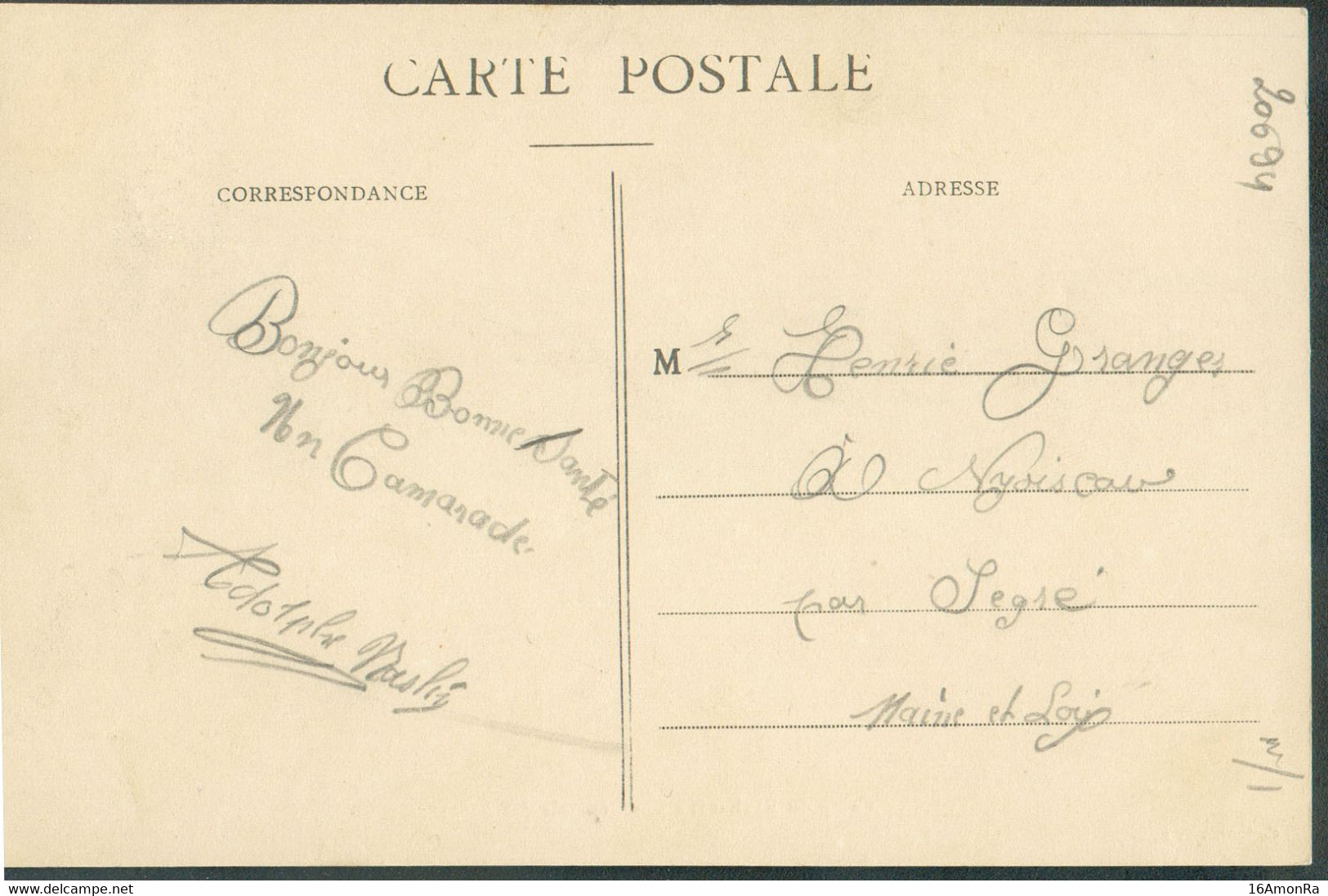 C.P.  Affranchissement 5c. Semeuse Obl. Dc CAMP Du RUCHARD Du 9-8-1918 - 20094 - Autres & Non Classés