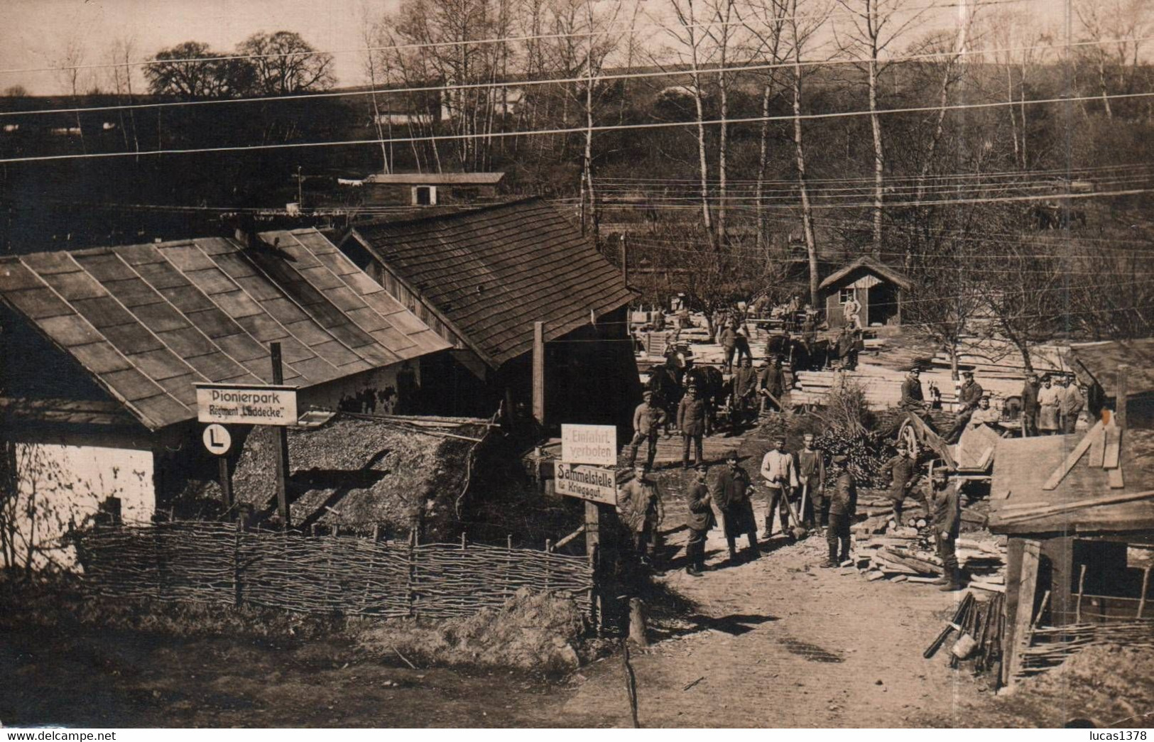 UKRAINE / SARNKI DOLNE / TRES BELLE CARTE PHOTO / BARAQUEMENT ALLEMAND - Ukraine