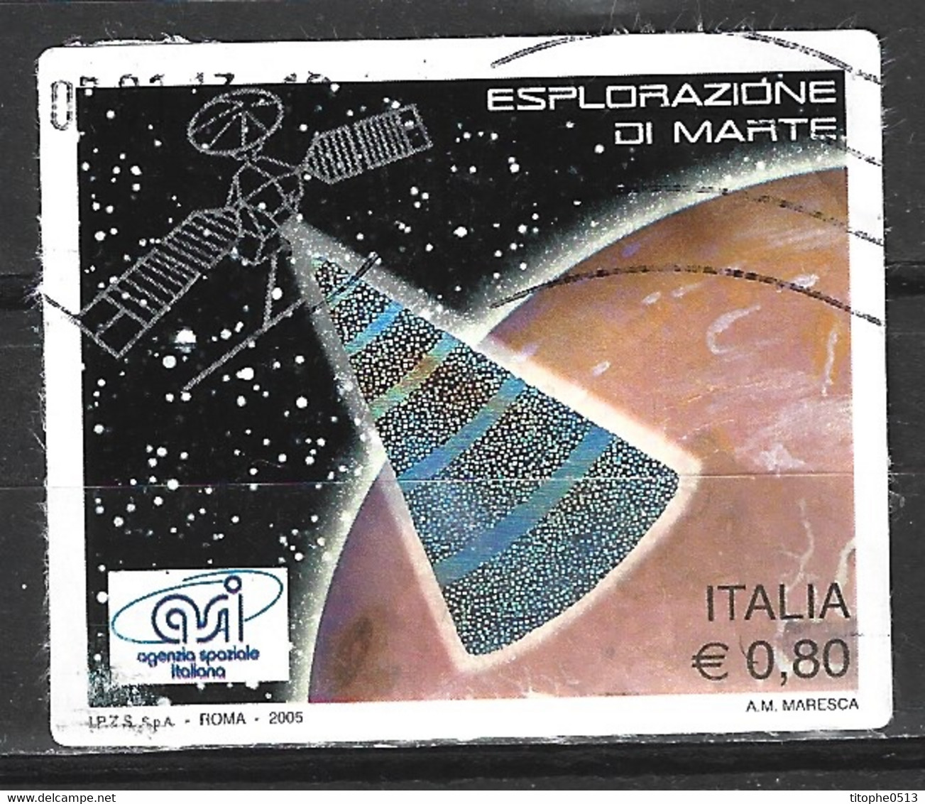 ITALIE. Timbre Oblitéré De 2005. Exploration De Mars. - Hologramme