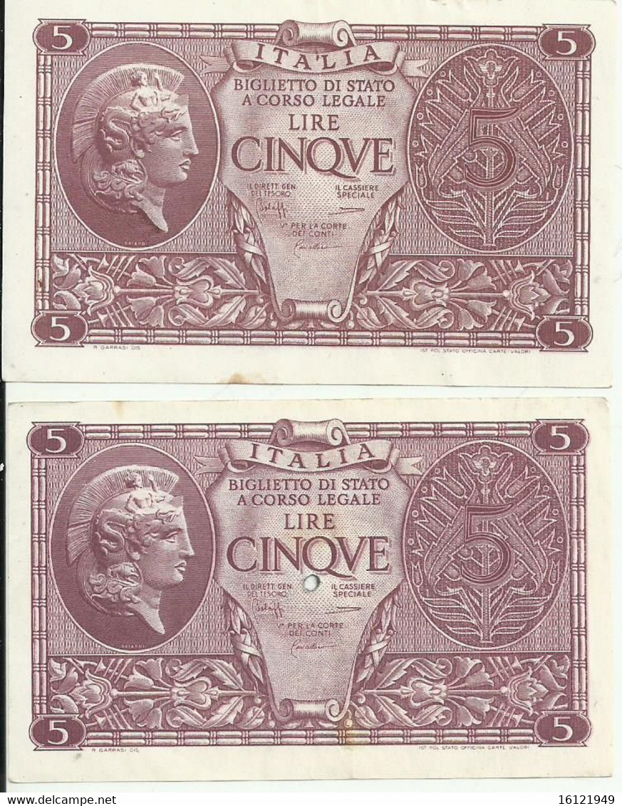 Z186 - COPIA  5 LIRE - Italië– 5 Lire