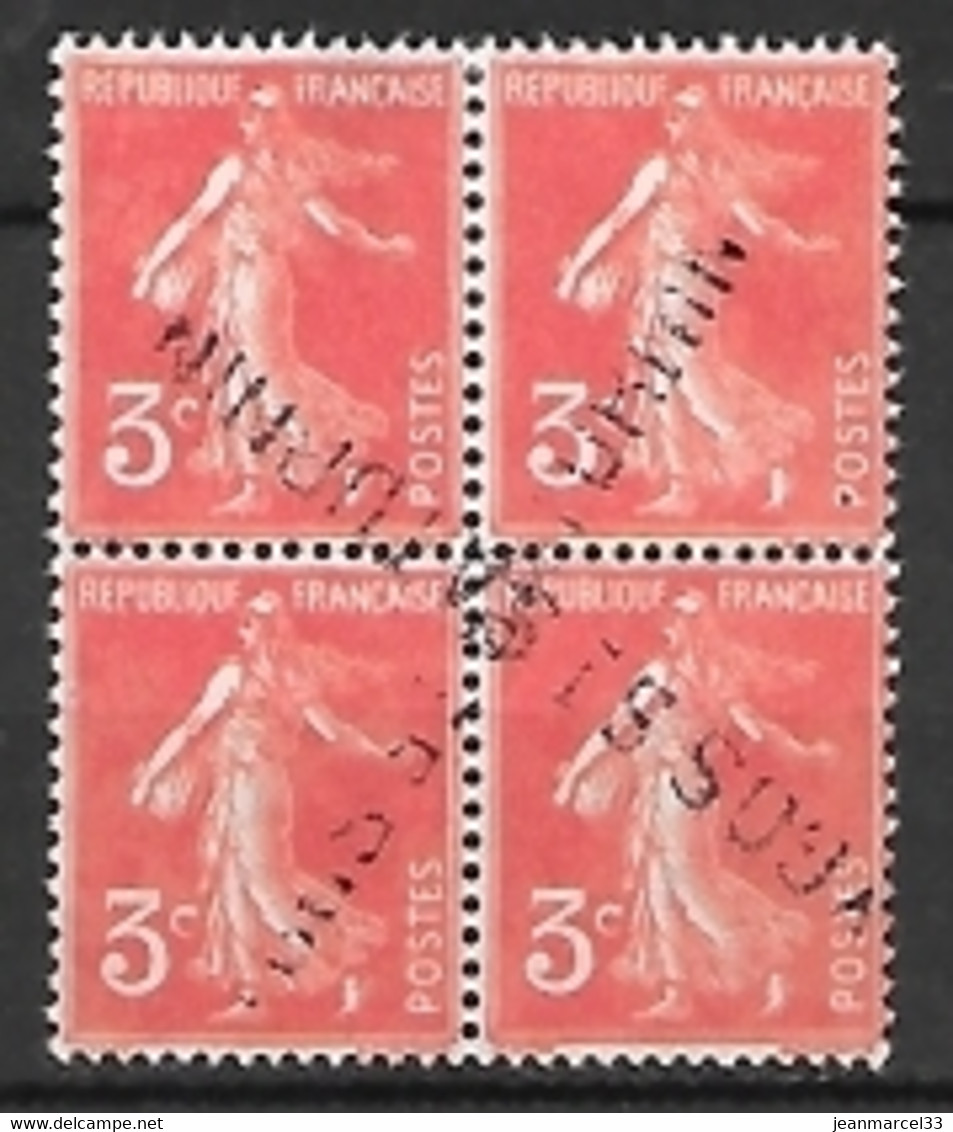 France  Bloc De 4 Timbres N° 278A Oblitérés Griffes - Oblitérés