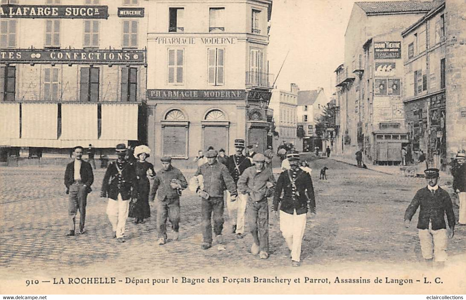 La Rochelle     17        Départ Pour Le Bagne Des Forçats Branchery Et Parrot Assassins De Langon   (voir Scan) - La Rochelle