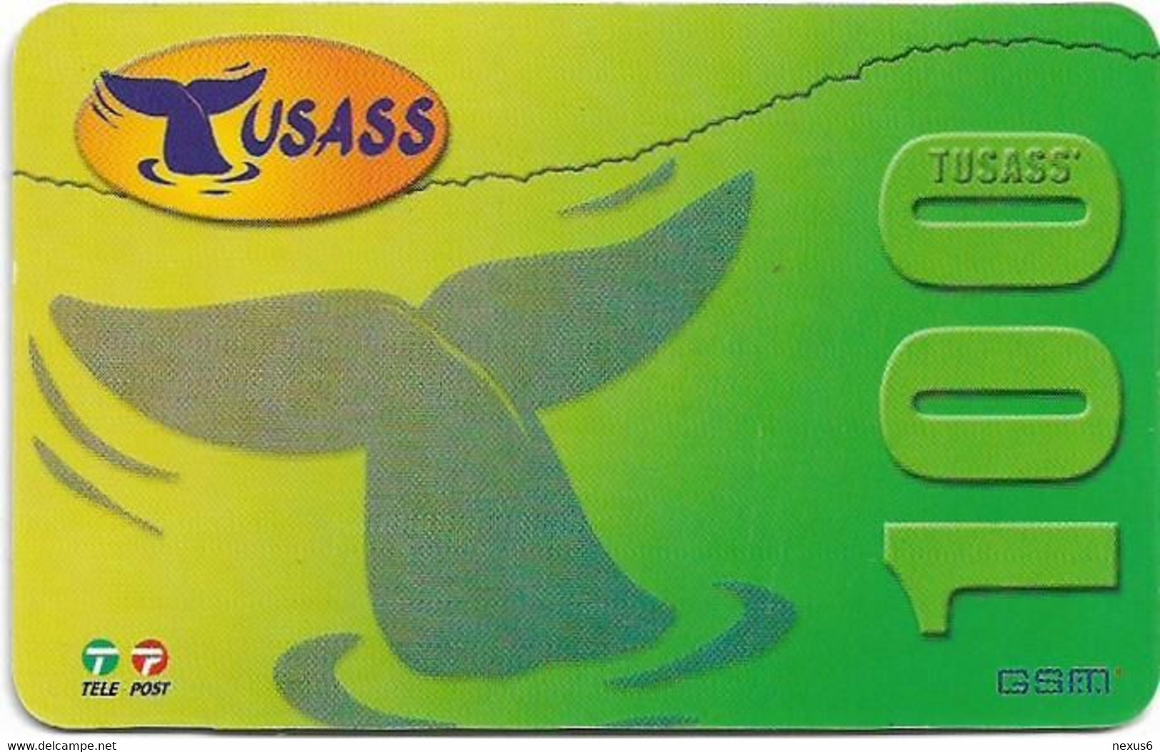 Greenland - Tusass - Whale Tail, GSM Refill, 100kr. Exp. 10.12.2005, Used - Grönland