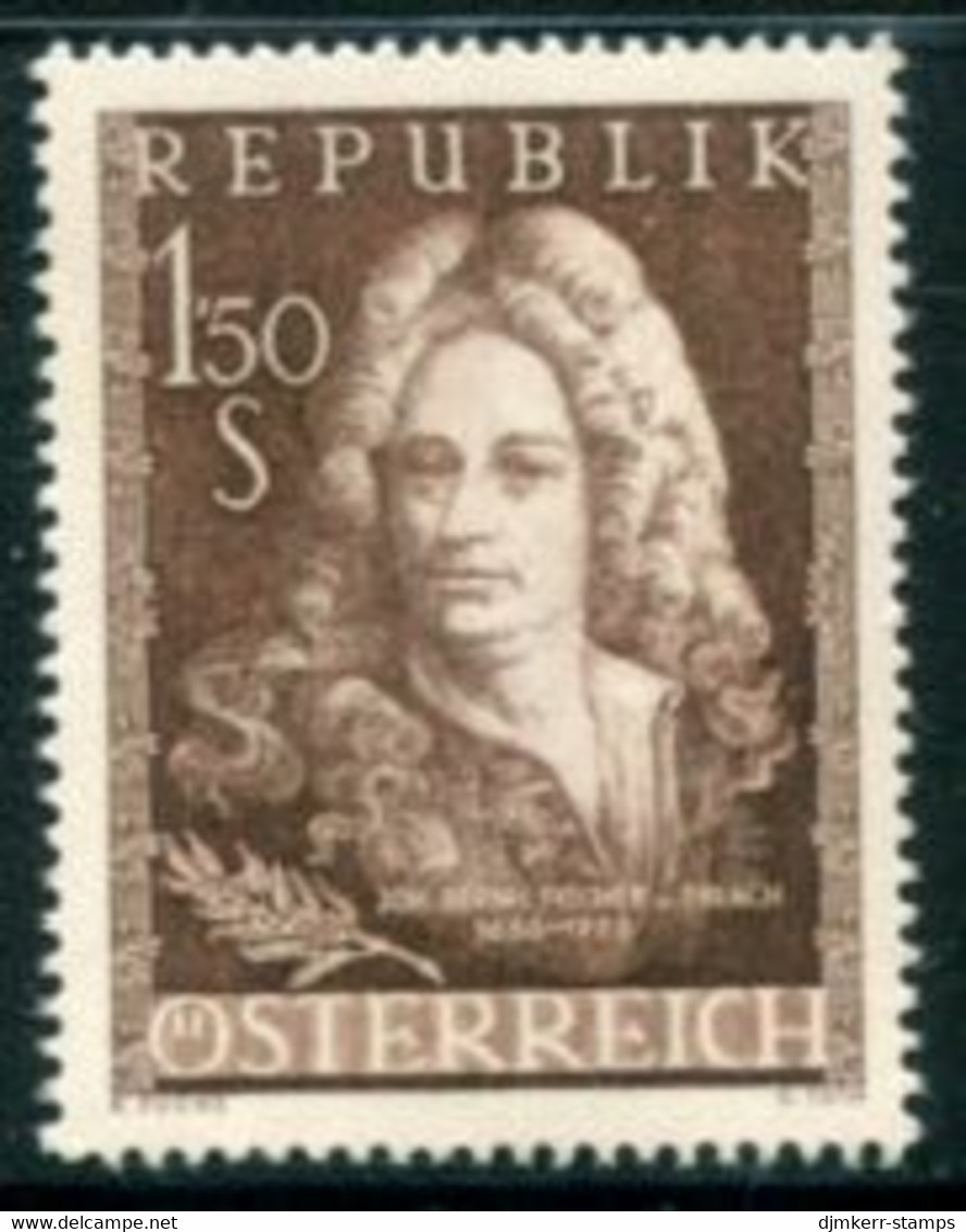 AUSTRIA 1956 Von Erlach Tercentenary MNH / **.  Michel 1028 - Nuovi