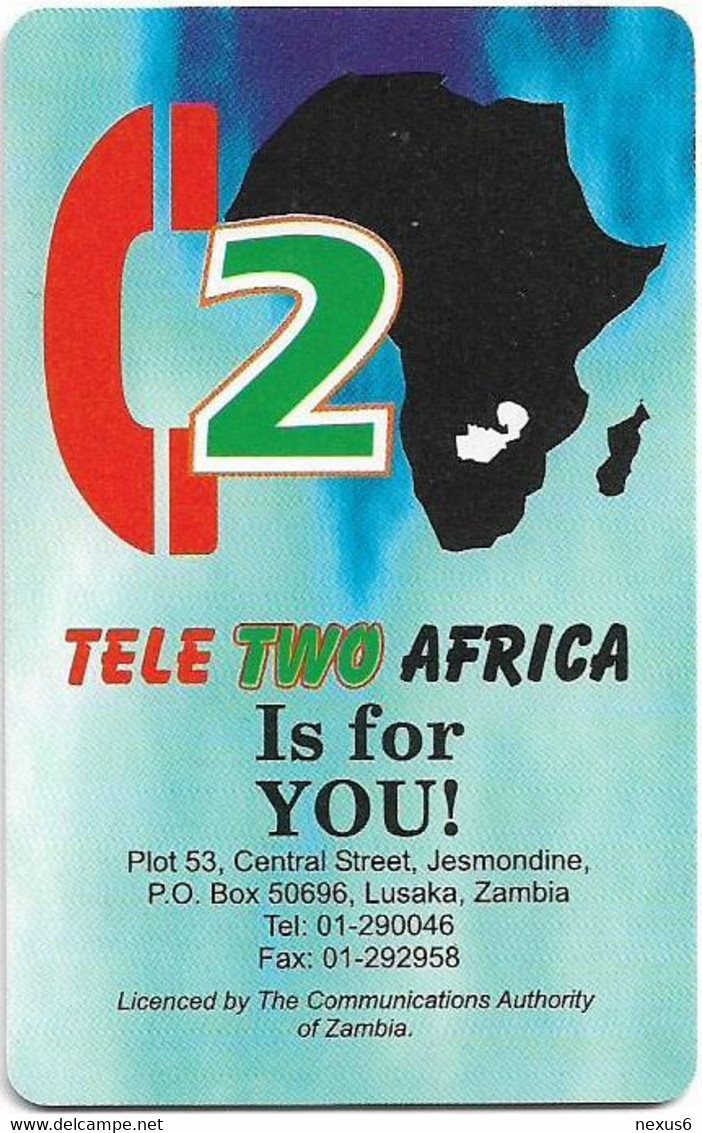 Zambia - Tele Two - Green Map & Red Handset, Siemens S35, 10Units, Used - Zambia